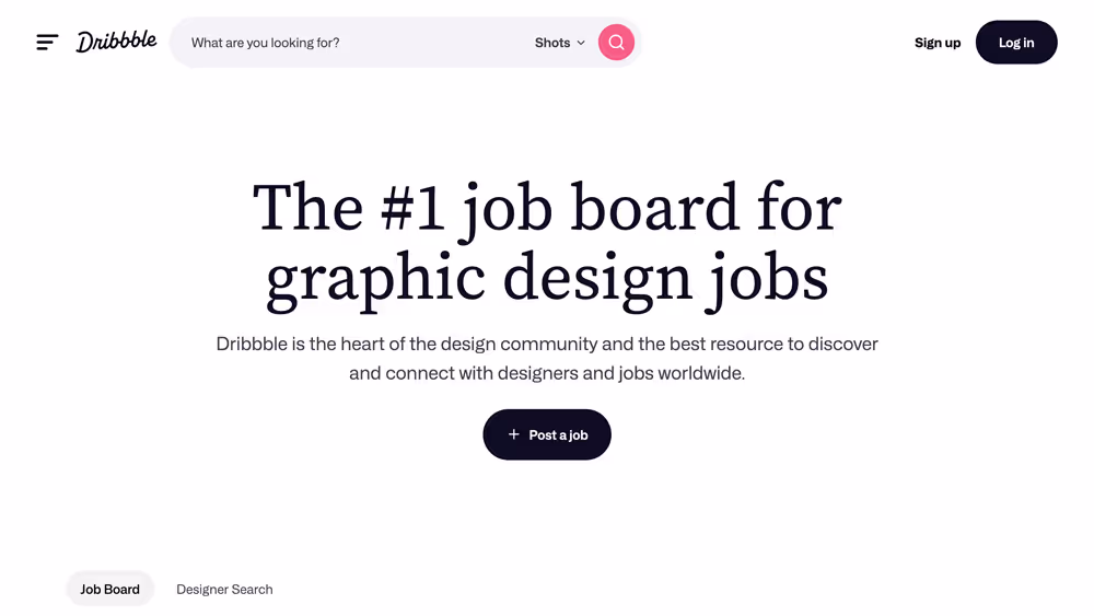 Website Dribbble Jobs