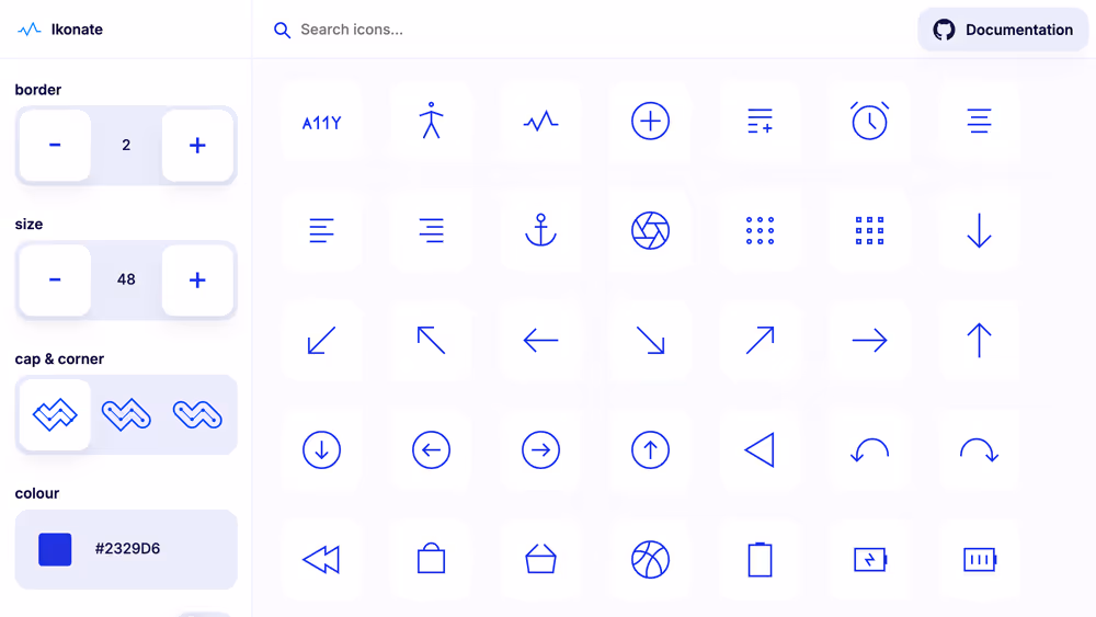 Website ikonate Icons
