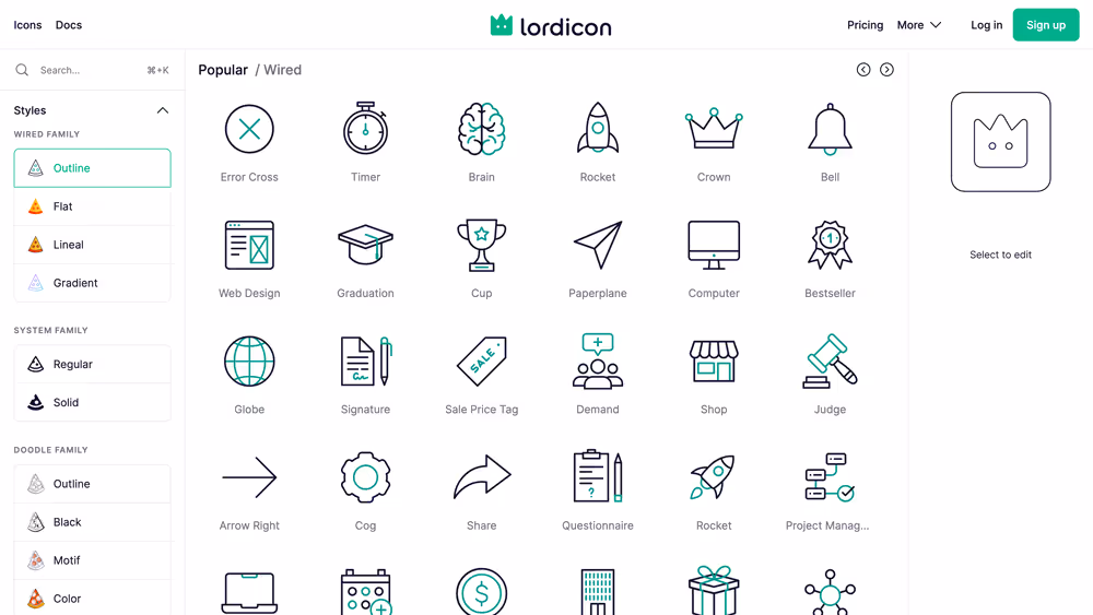 Website lordicon
