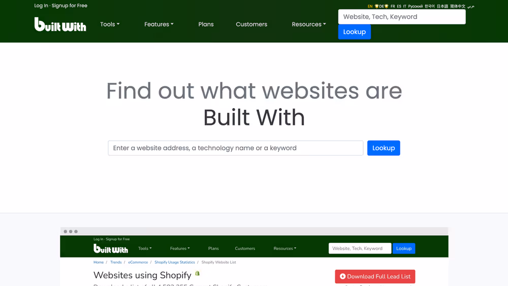 Website built with